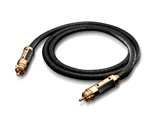 Oehlbach XXL Black Connection Digital - Cable coaxial digital S/PDIF (alta gama, fabricado en Alemania, 1,75 m), color negro