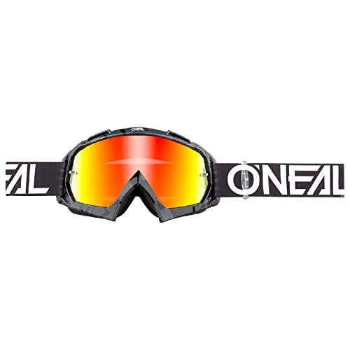 O'Neal | Gafas de Motocross | MX MTB DH FR Downhill Freeride | Lentes 3D de 1,2 mm de alta calidad para una mayor claridad y protección UV | Gafas B-10 | Adultos Unisex | Blanco Negro | Talla Única