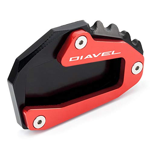 para Ducati Diavel 1260 2019 Monster 1290 / s 821 2014-2019 Accesorios de Motocicleta Soporte Lateral Pad Soporte de Soporte Pateo (Color : Diavel Black Red)