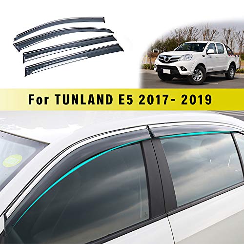 para Fo Ton TUNLAND E3 2017 2018 para JAC T6 4PCS 4PCS Deflectores De Viento Aire Protector De Lluvia Performance Deflectores Derivabrisas Delanterosde Ajuste Externo