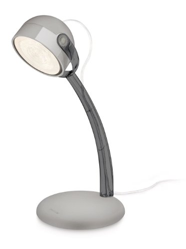 Philips myLiving Dyna - Lámpara de mesa, LED, casquillo E14, IP20, color gris