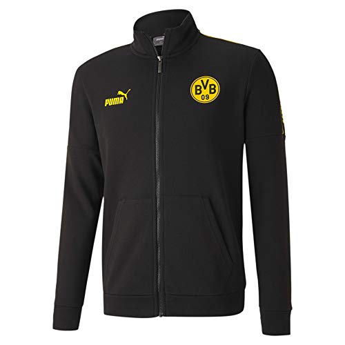 PUMA Borussia Dortmund ftbl Culture - Chaqueta de chándal (talla L, asfalto/amarillo)