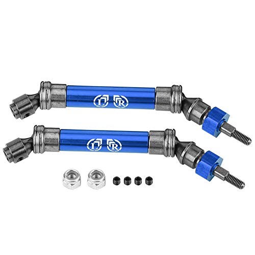 RC Cami¨®n Eje de Transmisi¨®n, 2pcs Eje de Transmisi¨®n Delantero Eje de Transmisi¨®n CVD para Traxxas Slash 4X4 1/10 RC Cami¨®n Accesorio(Azul Marino)