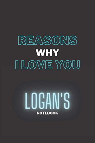 Reasons Why I Love You Logan's NoteBook: Personalized journal for Men And Kids | 6x9 inch 100 pages | gift notebook for Logan, Men, Boys, Father,D8 Husband, Boyfriend, Brother, Dad | Birthday Gift.