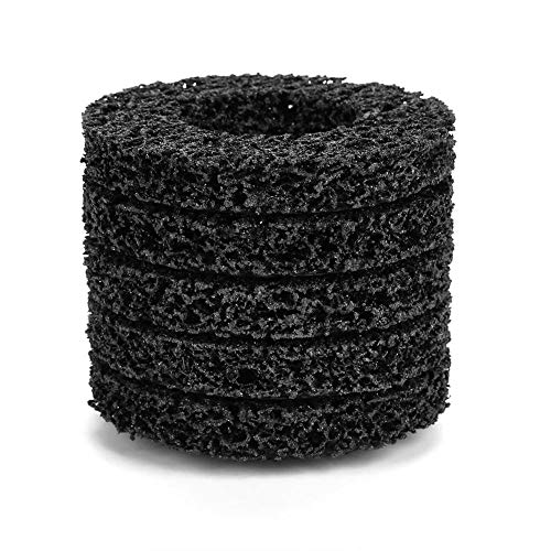 rueda de tira de polietileno, 5Pcs Negro Disco Herramienta de eliminación de óxido de pintura para la mayoría de las amoladoras de ángeles de 100 mm, disco abrasivo de policarburo