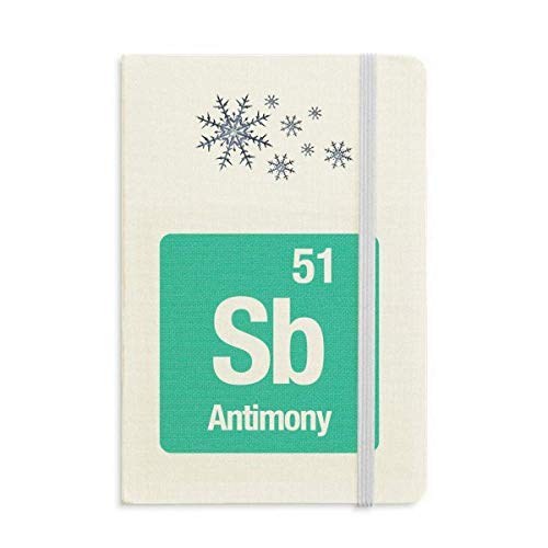 Sb Antimonio Químico Elemento Químico Cuaderno Grueso Diario Copos De Nieve Invierno