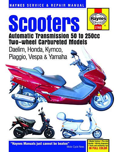 Scooters Automatic Transmission, 50 To 250Cc Two-W: Daelim, Honda, Kymco, Piaggio, Vespa & Yamaha (Haynes Service & Repair Manual)