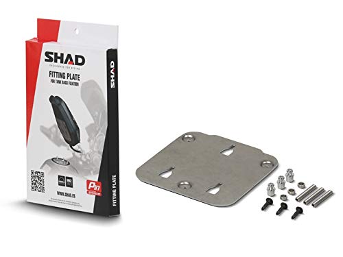 SHAD X011PS Platina Pin System Fijación Bolsas Depósito Motos Ducati y Yamaha, Negro, 0.65800000000000003