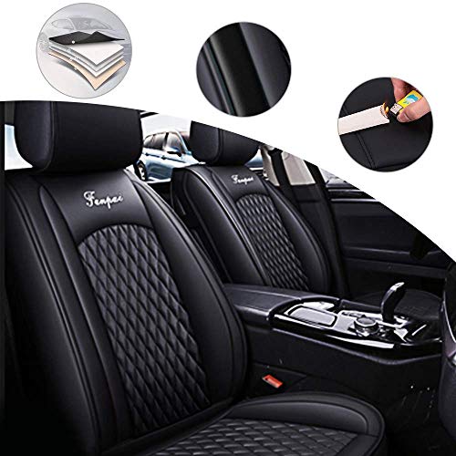 shanhua Asientos de Auto de para automóvil Cubiertas Juego Completo de 5 Asientos Universal para Dodge Nitro Protección Completa Negro shanhua Asientos de Auto de para automóvil Cubiertas Juego Completo de 5 Asientos Universal para Dodge Nitro Protección Completa Negro
