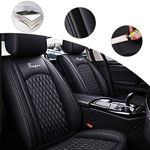 shanhua Asientos de Auto de para automóvil Cubiertas Juego Completo de 5 Asientos Universal para Dodge Nitro Protección Completa Negro