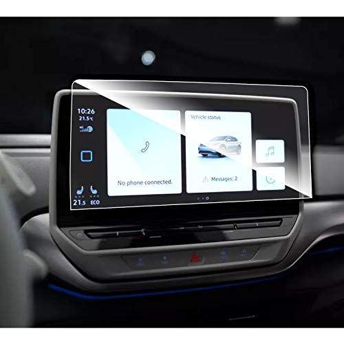 SHAOHAO Protector de pantalla para coche de navegación para VW ID.3 ID.4 Discover Pro de 10 pulgadas GPS, transparente, resistente a los arañazos 9H antihuellas, cristal templado
