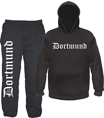 sostex Dortmund - Chándal con capucha y pantalón de chándal Negro L