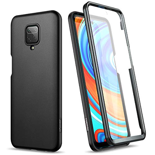 SURITCH Funda para Xiaomi Redmi Note 9S / Note 9 Pro/Note 9 Pro MAX Silicona 360 Grados Bumper Flexible TPU Elegante Delantera y Trasera Irrompible Anti Choque Caso Carcasa Redmi Note 9S -Negro