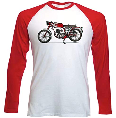 Teesandengines Ducati 85 Turismo Camiseta de Mangas roja largas t-Shirt Size Xxxlarge