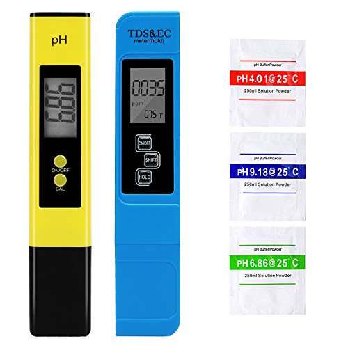 VINKK Medidor pH, Digital Medidor de TDS EC Temperatura pH 4 en 1, Calibración Automática, Ideal para Agua Potable Piscina Acuario Piscinas