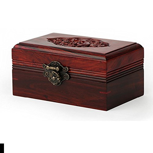 Wooden Jewelry Box Nan Caja de Joyas de Madera de Palisandro Caja de decoración de Palisandro Caja de Madera Maciza de Sello Caja de Almacenamiento Caja de Tesoro Dresser Decoration