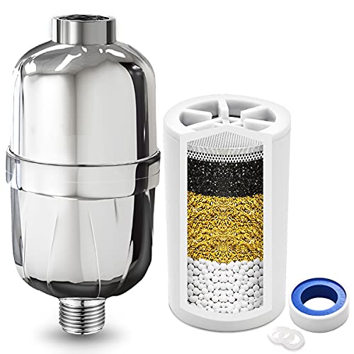 WuikerDuo Filtro de ducha - Filtro de ducha universal reemplazable de cloro, elimina los metales pesados del cloro y otros depósitos en agua dura, reduce la picazón en la piel seca y la caspa WuikerDuo Filtro de ducha - Filtro de ducha universal reemplazable de cloro, elimina los metales pesados del cloro y otros depósitos en agua dura, reduce la picazón en la piel seca y la caspa