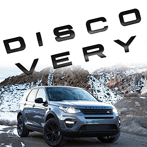 Xotic Tech Calcomanía 3D negra mate con la letra Discovery para parte trasera del coche, para el maletero delantero y trasero de Land Rover