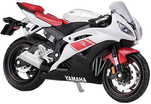 YaPin Model Car Modelo de la Motocicleta 1:18 Escala de la Motocicleta Yamaha YZF-R6 Simulación de aleación Modelo de Regalo de la decoración de la Serie (Color : Red, Size : 11.5 * 4.8 * 6.5cm)