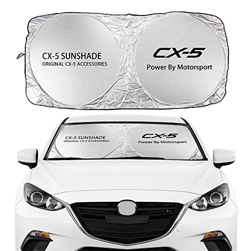 ZKL shop Parasoles de Coche Cubiertas de Sombrero de Parabrisas para Coches Visera de flodiscos para Mazda CX-3 CX-8 CX-9 CX-30 MX-5 Demio CX-5 MS Premacy MPS Auto Accesorios Parasoles de Parabrisas