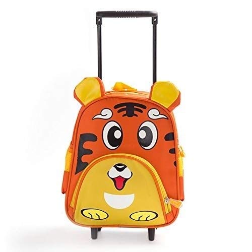 ZLHW Trolley for niños Cabina con Maleta con Ruedas y manija telescópica - Ideal for descansos Cortos, Vacaciones, pijamadas y Viajes Escolares (Color : Orange)