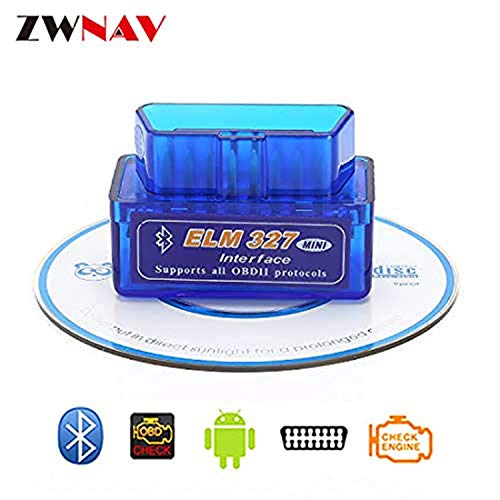 ZWNAV OBDII Diagnóstico y herramientas de gestión del motor en tu teléfono, ELM327 OBD2, conexión Bluetooth, lector de código de luz del motor, compatible con Torque Pro, OBD Fusion, DashCommand ZWNAV OBDII Diagnóstico y herramientas de gestión del motor en tu teléfono, ELM327 OBD2, conexión Bluetooth, lector de código de luz del motor, compatible con Torque Pro, OBD Fusion, DashCommand