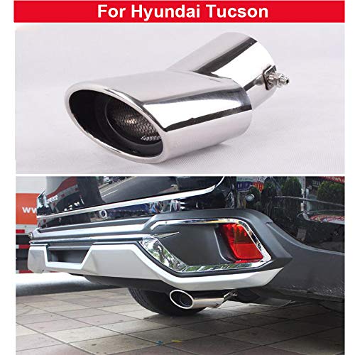 1 tubo de escape trasero de acero inoxidable para Tucson 2015 2016 2017 2018 2019 2020