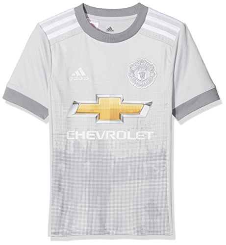 adidas MUFC 3 JSY Y Camiseta 3ª Equipación Manchester United 2017-2018, niños, Gris (grpulg/Blanco), 140