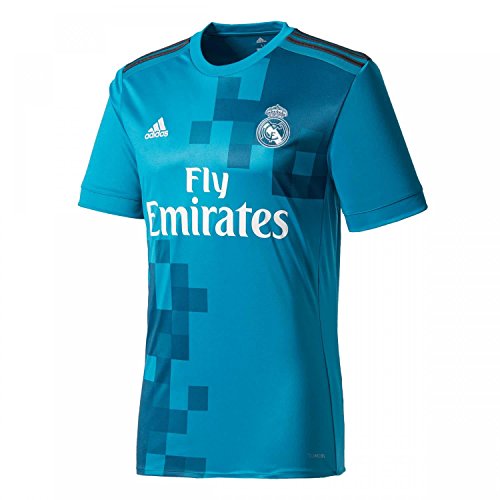 adidas Real 3 Jsy Camiseta Equipación Real Madrid, Hombre, Azul (Azuint/Gripur/Blanco), S