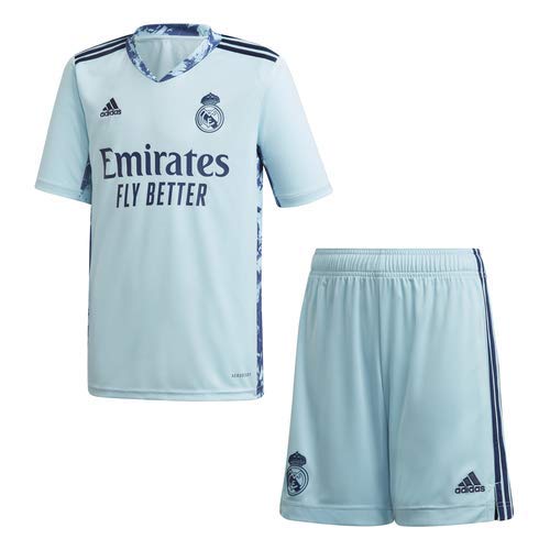 Adidas Real Madrid Temporada 2020/21 Equipación Completa Oficial, Niño, Azul, 7/8 años