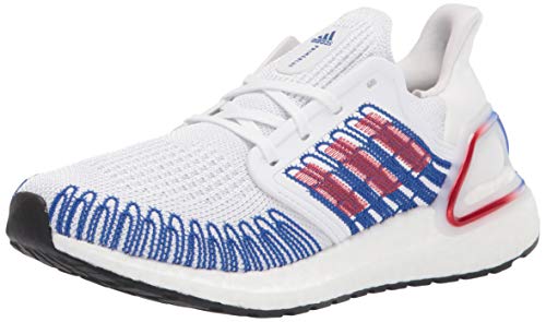 Adidas Ultraboost 20 - Zapatillas de hombre, Blanco (Blanco/Escarlata/Equipo Azul Real), 41 EU