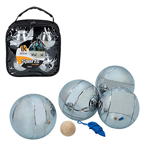 Aktive 54035 - Juego de petanca profesional 4 bolas Sports