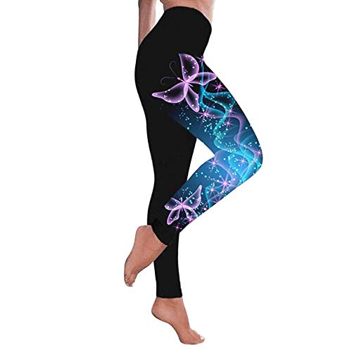 ArcherWlh Yoga Pants For Women Butt Lifting,3D Print Women s Jeggings Workout Leggings For Fitness Gym High Waist Sport Running Skinny Pants-Blue 3_XXL