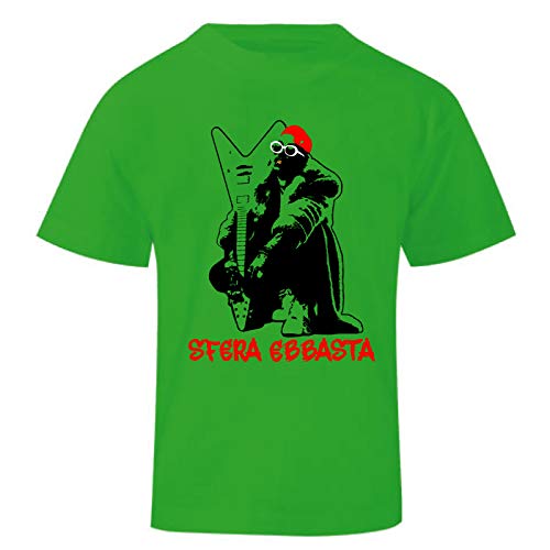 Art T-shirt, camiseta esférica Ebbasta niño Verde 7-8 Años