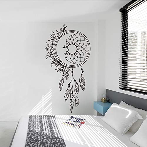 Atrapasueños pegatina de pared vinilo extraíble calcomanía creativa hermosa flor pegatina dormitorio sala de estar decoración de la casa pegatina de pared A6 XL 50x98cm