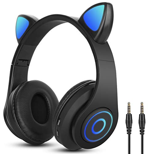 Auriculares Diadema Bluetooth, Uplayteck Auriculares Estéreo Inalámbricos Auriculares Cerrados Volumen Ajustable Cancelación de Ruido, Micro SD/TF, FM, Plegables Audífonos para iPhone iPad Android PC