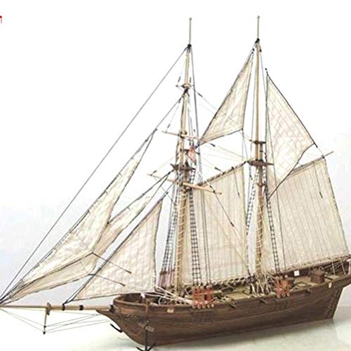 Barco de Vela de Madera Modelo de Barco de Vela Halcon 1840 Modelo de embarcación Inicio Modelo de Bricolaje Decoración Barco Niño Regalos Juguete