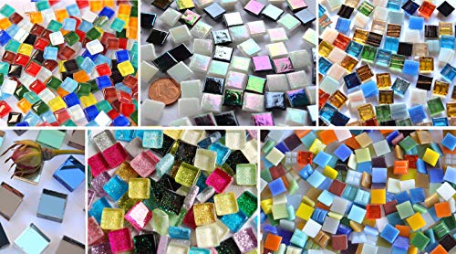 Bazare Masud e.K. Mosaic Stones, 6 Different Types, 1 x 1 cm, Approx. 40 g, Pack of 560