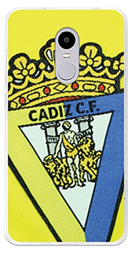 BeCool Funda Gel Flexible Cádiz C.F. para Xiaomi Redmi Note 4X - Carcasa TPU Licencia Oficial Cádiz C.F. Escudo1