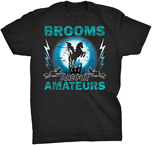 Broo.ms Are For AMAT.eurs Horse Halloween Funny TShirt-787542 - T Shirt For Men and Woman.