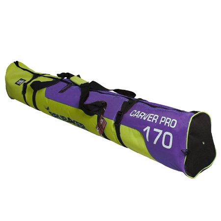 Brubaker Carver Pro 2.0 - Bolsa acolchada para esquís (cierre de cremallera, 170 cm), color amarillo y morado