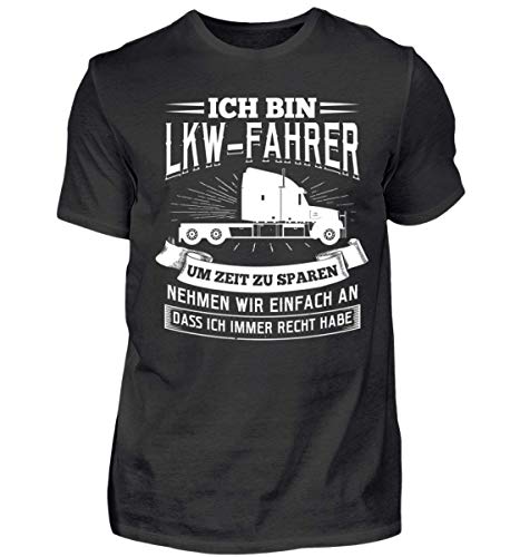 Chorchester Camiseta para hombre con conductor de camión y texto en alemán Negro S