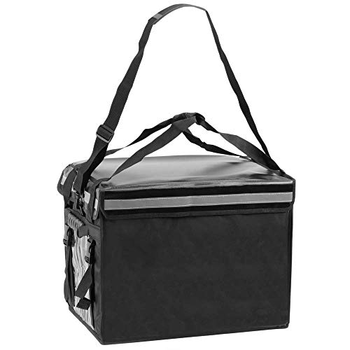 CityBAG - Bolsa isotérmica 50 x 39 x 39 cm Negra para Comidas al Aire Libre y Entrega de Pedidos de Comida en Moto o Bicicleta