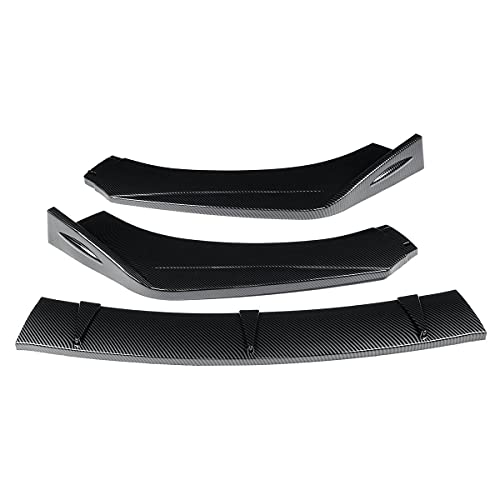 CMJCJDM Splitter de Labios, Kit de Cuerpo Spoiler Diffusor Protector Protector para Audi TT RS 2004-2019 3 Color 3PCS TT RS Coche Splitter Delantero Delantero,Carbon Fiber Look