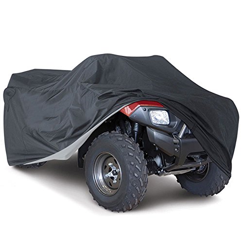 Cubierta Protectora para Quad ATV Lona Cover Impermeabler 190T Anti-UV Duradero Garaje para Moto Almacenamiento Contra el Invierno Nieve Lluvia Sol y Polvo para Honda Polaris Yamaha Suzuki