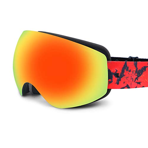 DITUI Gafas De Esquí De Campo Ultra Anchas, Esquí De Montaña para Hombres Y Mujeres Adultos Al Aire Libre, Gafas De Protección Antivaho Y UV