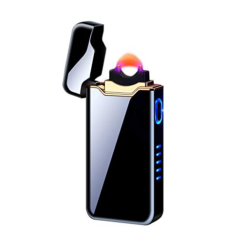DOUBFIVSY Mechero Electrico, Encendedor Electrico de Arco de Llama Mechero Recargable USB Encendedor a Prueba de Viento de Plasma con Indicador de Batería y Caja de Regalo, San Valentin Regalos Hombre DOUBFIVSY Mechero Electrico, Encendedor Electrico de Arco de Llama Mechero Recargable USB Encendedor a Prueba de Viento de Plasma con Indicador de Batería y Caja de Regalo, San Valentin Regalos Hombre