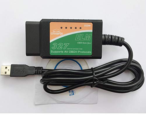 ELM327 OBD Tool, ELM 327 USB OBDII Escáner de Diagnóstico-ELM327 Interfaz USB OBD2 ELM327 OBDII Dispositivo de Autodiagnóstico