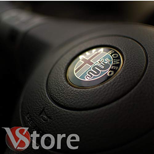 Emblema para Alfa Romeo dorado con logotipo de 40 mm, volante de dirección 147 Giulia Giulietta Mito Emblema para Alfa Romeo dorado con logotipo de 40 mm, volante de dirección 147 Giulia Giulietta Mito