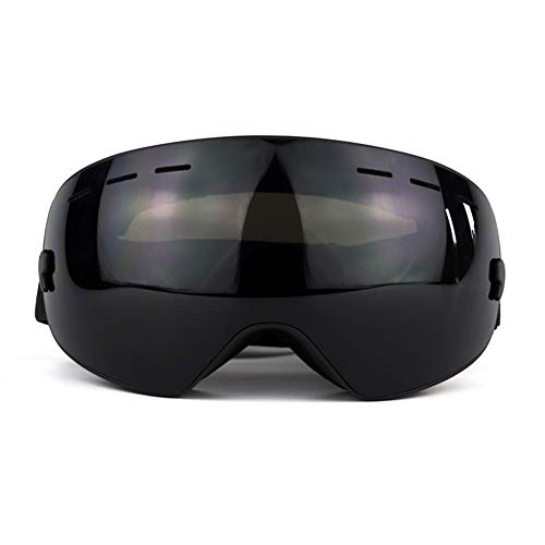 ERLIANG Esquí al Aire Libre para Hombres: Gafas de protección contra la Niebla y contra los Rayos UV (Lentes con Montura Negra)